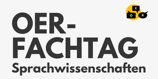 Logo des OER-Fachtags Sprachwissenschaften