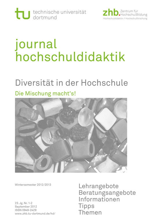 Journal Hochschuldidaktik, Nr. 1+2, 2012 Titelblatt Journal Hochschuldidaktik, Nr. 1+2, 2012