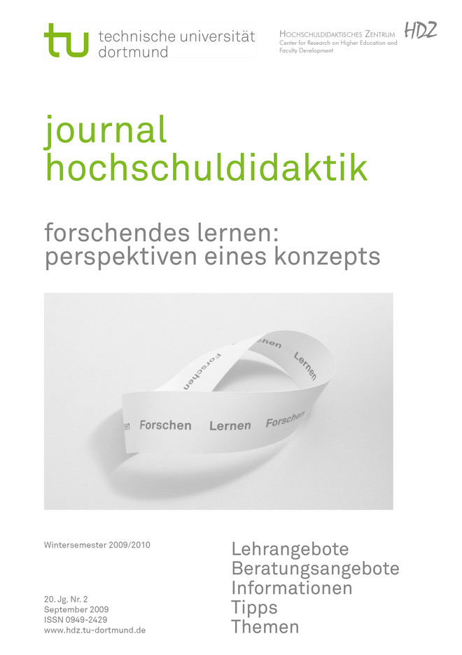 Titelblatt Journal Hochschuldidaktik, Nr. 2, 2009