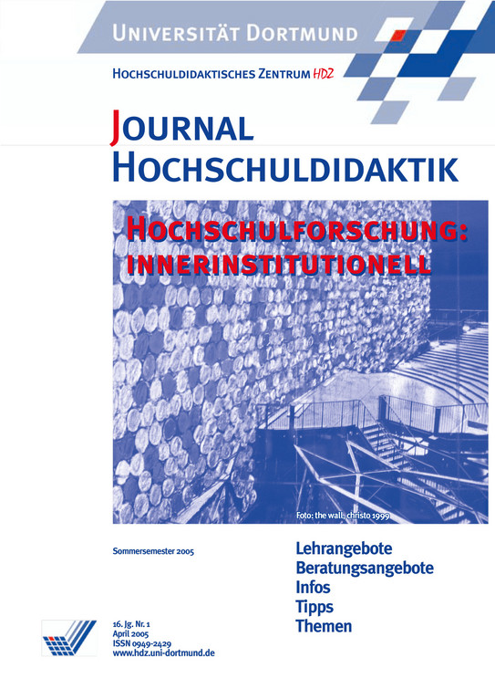Titelblatt Journal Hochschuldidaktik, Nr. 1, 2005
