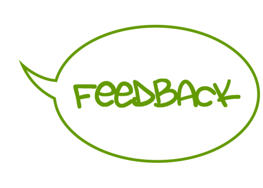 Sprechblase mit Feedback