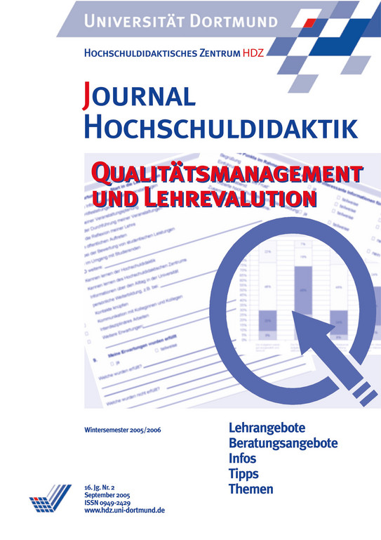 Titelblatt Journal Hochschuldidaktik, Nr. 2, 2005