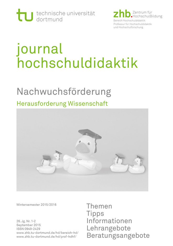 Titelblatt Journal Hochschuldidaktik, Nr. 1+2, 2015